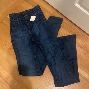 super cute free people dark wash flare jeans